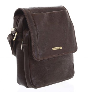 Módní pánská kožená taška přes rameno hnědá - SendiDesign Sage