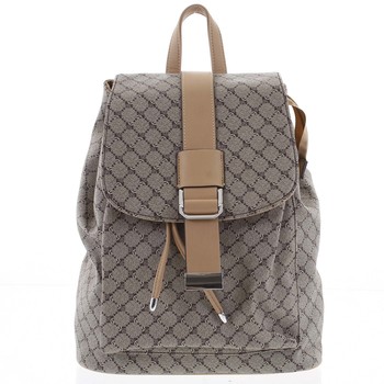 Luxusní střední dámský batoh béžový - Silvia Rosa Kevin