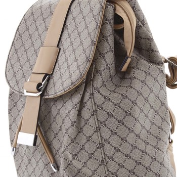 Luxusní střední dámský batoh béžový - Silvia Rosa Kevin