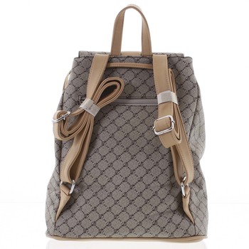 Luxusní střední dámský batoh béžový - Silvia Rosa Kevin