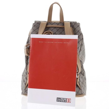 Luxusní střední dámský batoh béžový - Silvia Rosa Kevin