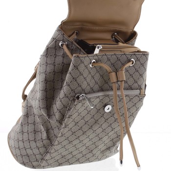 Luxusní střední dámský batoh béžový - Silvia Rosa Kevin