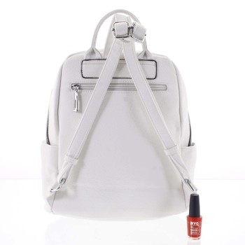 Módní a originální dámský batoh bílý - Maria C Rashid