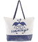 Originální plážová modro béžová taška - Delami Flamingo New