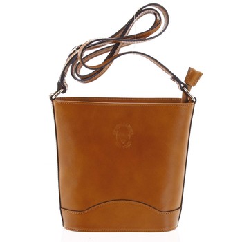 Koňaková kožená crossbody kabelka ItalY Bryana Dark
