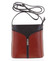 Dámská kožená crossbody kabelka červeno černá - ItalY Hallie