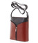 Dámská kožená crossbody kabelka červeno černá - ItalY Hallie