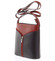 Dámská kožená crossbody kabelka černo červená - ItalY Hallie Dark