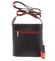 Dámská kožená crossbody kabelka černo červená - ItalY Hallie Dark