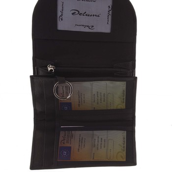 Dámská kožená peněženka černá - Delami Nordana