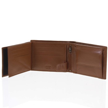 Pánská kožená peněženka koňaková - Delami Francisco