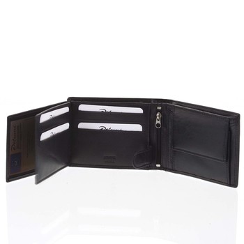 Pánská kožená peněženka černá - Delami Francisco