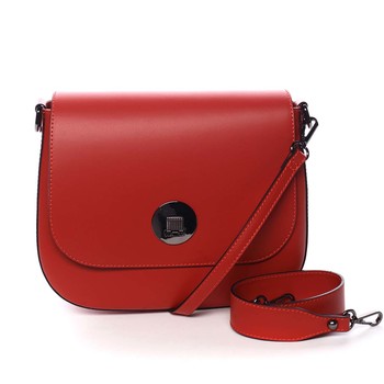 Dámská kožená kabelka červená - ItalY Agustina