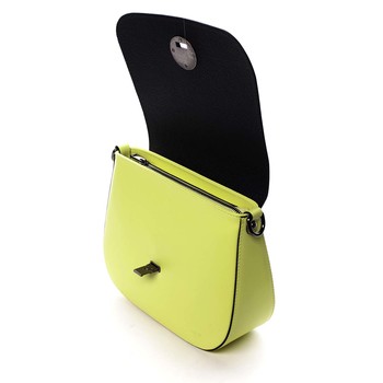 Dámská kožená kabelka zářivě žlutá - ItalY Agustina