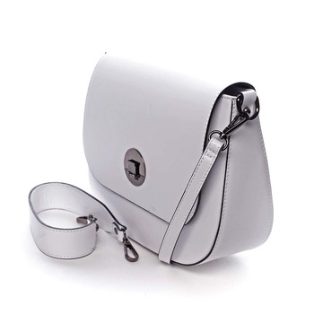 Dámská kožená kabelka bílá - ItalY Agustina