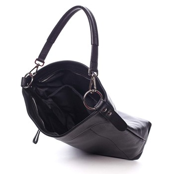 Dámská kožená kabelka černá - ItalY Djanina