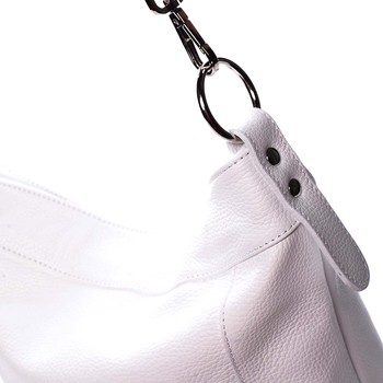 Dámská kožená kabelka bílá - ItalY Djanina