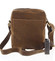 Pánská kožená crossbody taška taupe - WILD Abilio