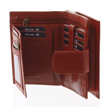 Dámská kožená peněženka červená - Bellugio Agara