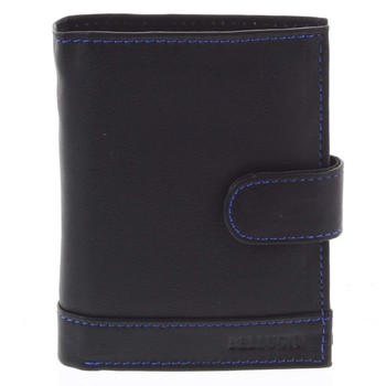Pánská kožená peněženka černo modrá - Bellugio Garner