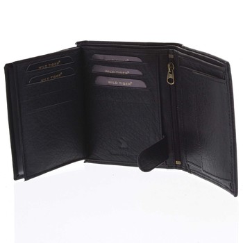 Pánská kožená peněženka černá - WILD 7300