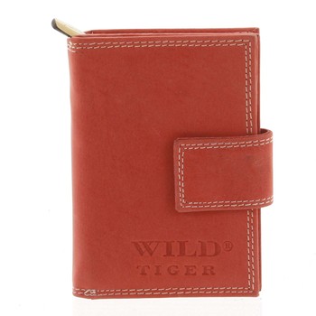 Kožená peněženka červená - WILD Tiger