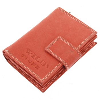 Kožená peněženka červená - WILD Tiger