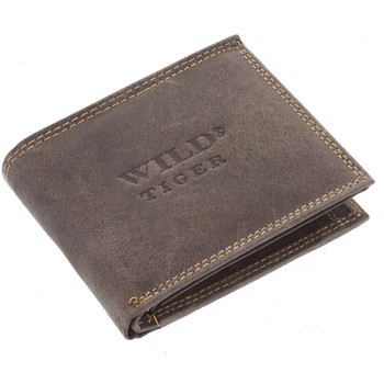 Pánská kožená peněženka hnědá - WILD Vladmir