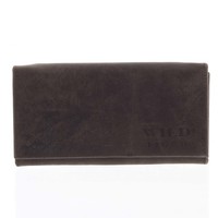 Dámská kožená peněženka tmavě hnědá - WILD Nataniela