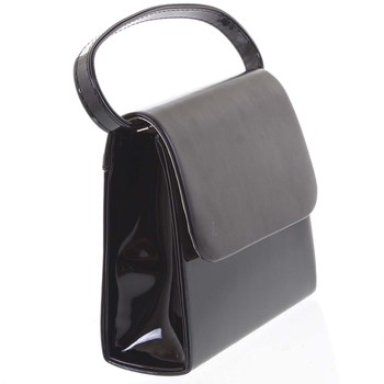 Luxusní dámské psaníčko/kabelka lakované černé - Delami Viseria