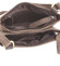 Pánská kožená crossbody taška tmavě hnědá - WILD Graison