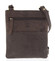 Pánská kožená crossbody taška tmavě hnědá - WILD Graison