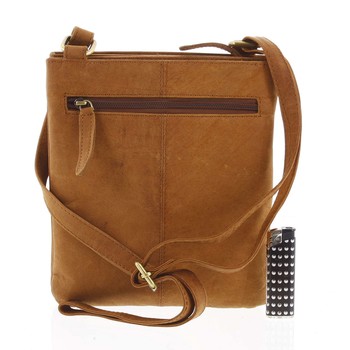 Pánská kožená crossbody taška koňaková - WILD Graison