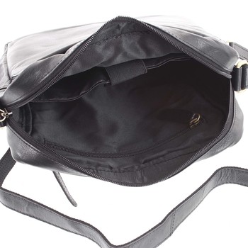 Pánská kožená crossbody taška černá - WILD Jesualdo