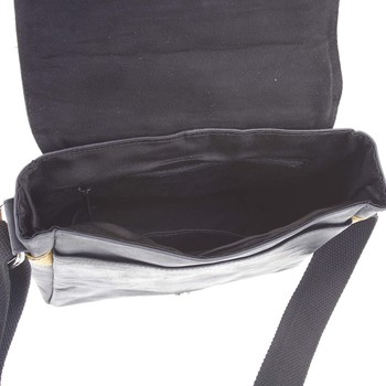 Pánská kožená crossbody taška černá - WILD Keven 