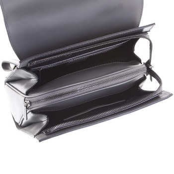 Dámský pevný moderní kožený batoh tmavě šedý - Hexagona Zoelane