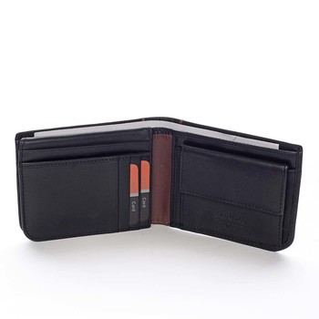 Pánská kožená peněženka černá - Pierre Cardin Tilak Red
