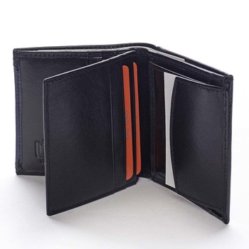 Malá pánská kožená peněženka černá - Pierre Cardin Mambu Blue