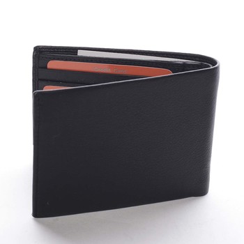 Pánská kožená peněženka černá - Pierre Cardin Medard Rosso