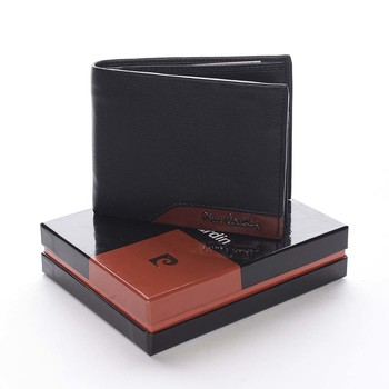 Pánská kožená peněženka černá - Pierre Cardin Mikel Rosso