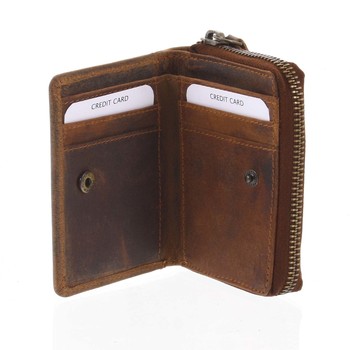 Kožená peněženka hnědá - Tomas Omcane