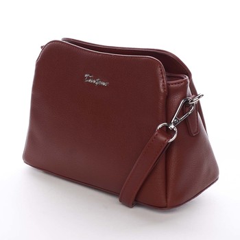 Dámská crossbody kabelka tmavě červená - David Jones Hame