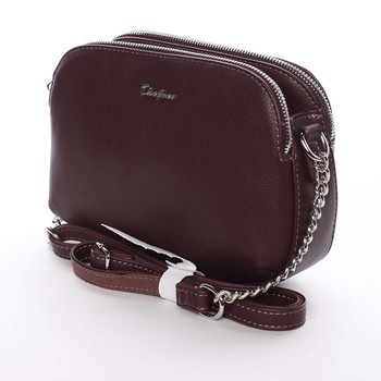 Dámská crossbody kabelka tmavá vínová - David Jones Beatriz