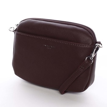 Malá dámská crossbody kabelka tmavě fialová - David Jones Berivan 