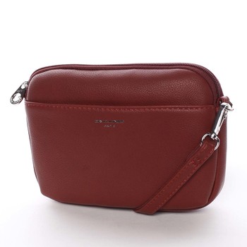 Malá dámská crossbody kabelka tmavě červená - David Jones Berivan 