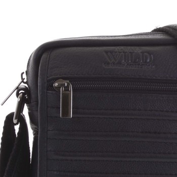 Malá luxusní pánská crossbody taška na doklady černá - WILD Abdel