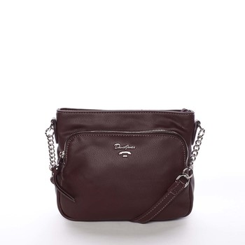 Dámská crossbody kabelka tmavá vínová - David Jones Imani