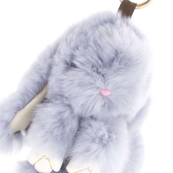 Chlupatý přívěsek bledě modrý - Rabbit 01