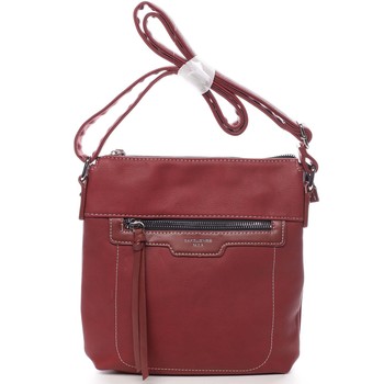 Dámská crossbody kabelka tmavě červená - David Jones Rhona 