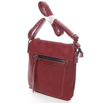 Dámská crossbody kabelka tmavě červená - David Jones Rhona 